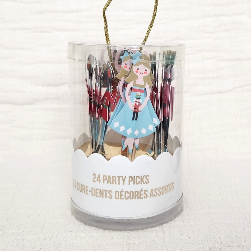 Meri Meri Christmas Nutcracker Ballet Party Picks Cupcake Toppers - Set of 24
